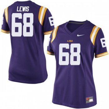 Women's Nike Damien Lewis LSU Tigers Replica Purple Football College Jersey