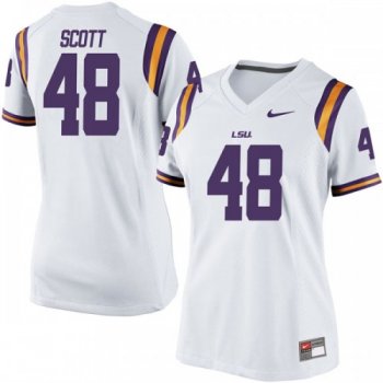 Women's Nike Dantrieze Scott LSU Tigers Game White Football College Jersey