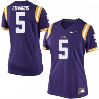 Women's Nike Daryl Edwards LSU Tigers Game Purple Football College Jersey