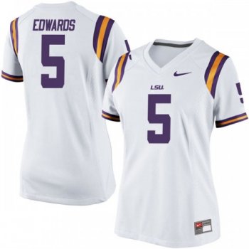 Women's Nike Daryl Edwards LSU Tigers Game White Football College Jersey