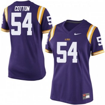 Women's Nike Davin Cotton LSU Tigers Game Purple Football College Jersey