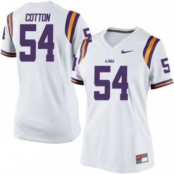 Women's Nike Davin Cotton LSU Tigers Game White Football College Jersey