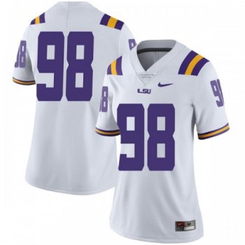 Women's Nike Dominic Livingston LSU Tigers Limited White Football College Jersey