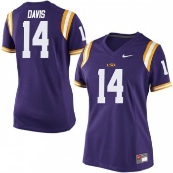 Women's Nike Drake Davis LSU Tigers Game Purple Football College Jersey