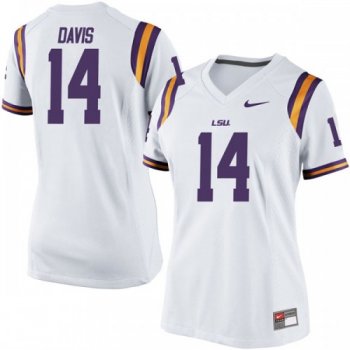 Women's Nike Drake Davis LSU Tigers Game White Football College Jersey