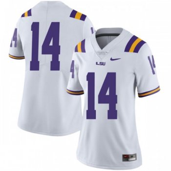 Women's Nike Drake Davis LSU Tigers Limited White Football College Jersey