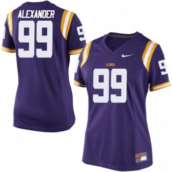 Women's Nike Ed Alexander LSU Tigers Game Purple Football College Jersey