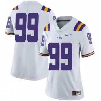 Women's Nike Ed Alexander LSU Tigers Limited White Football College Jersey