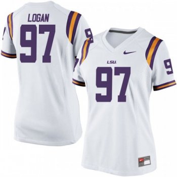 Women's Nike Glen Logan LSU Tigers Game White Football College Jersey