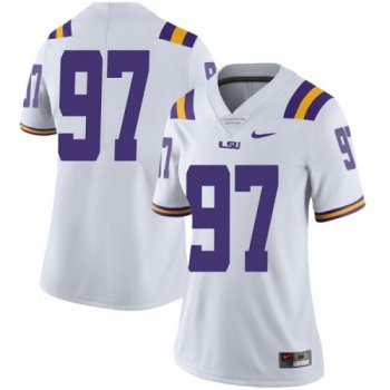 Women's Nike Glen Logan LSU Tigers Limited White Football College Jersey