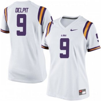 Women's Nike Grant Delpit LSU Tigers Game White Football College Jersey