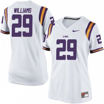 Women's Nike Greedy Williams LSU Tigers Game White Football College Jersey