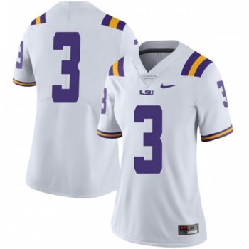 Women's Nike JaCoby Stevens LSU Tigers Limited White Football College Jersey