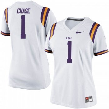 Women's Nike Jamarr Chase LSU Tigers Game White Football College Jersey