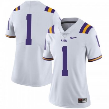 Women's Nike Jamarr Chase LSU Tigers Limited White Football College Jersey