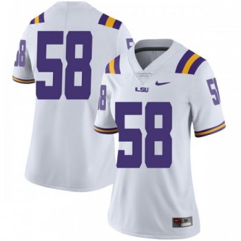 Women's Nike Jared Small LSU Tigers Limited White Football College Jersey