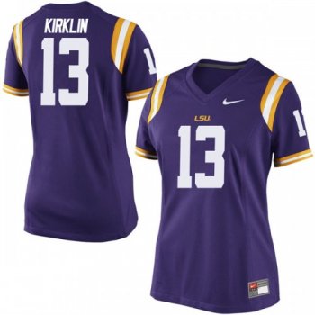 Women's Nike Jontre Kirklin LSU Tigers Game Purple Football College Jersey