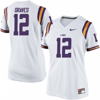 Women's Nike Marshall Graves LSU Tigers Game White Football College Jersey