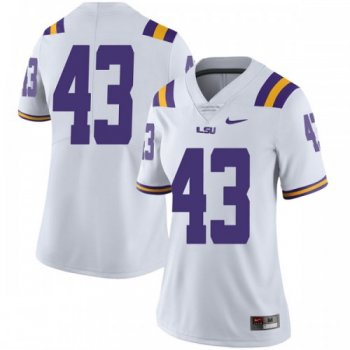 Women's Nike Matt Brock LSU Tigers Limited White Football College Jersey