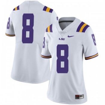 Women's Nike Patrick Queen LSU Tigers Limited White Football College Jersey