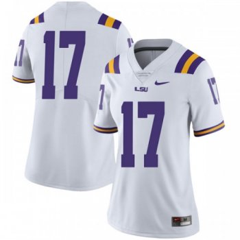 Women's Nike Racey McMath LSU Tigers Limited White Football College Jersey