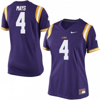 Women's Nike Skylar Mays LSU Tigers Game Purple Football College Jersey