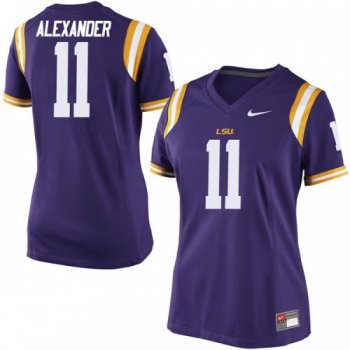 Women's Nike Terrence Alexander LSU Tigers Game Purple Football College Jersey