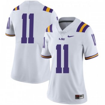 Women's Nike Terrence Alexander LSU Tigers Limited White Football College Jersey