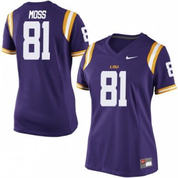 Women's Nike Thaddeus Moss LSU Tigers Game Purple Football College Jersey