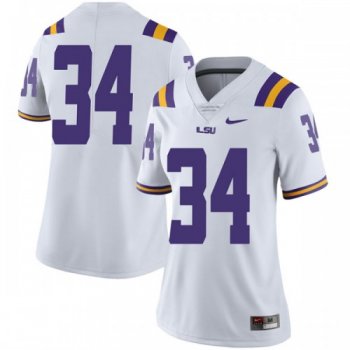 Women's Nike Zach Sheffer LSU Tigers Limited White Football College Jersey