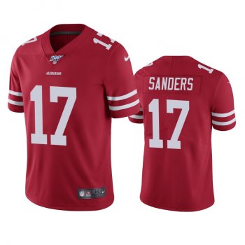 Men's San Francisco 49ers Emmanuel Sanders Scarlet 100th Season Vapor Limited Jersey