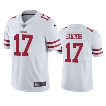 Men's San Francisco 49ers Emmanuel Sanders White 100th Season Vapor Limited Jersey