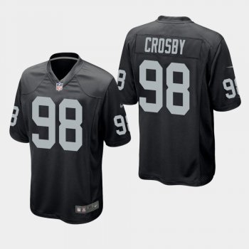 Men's Oakland Raiders #98 Maxx Crosby Game Jersey - Black