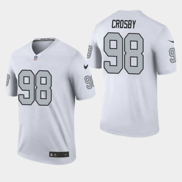 Men's Oakland Raiders Maxx Crosby Color Rush Legend Jersey - White