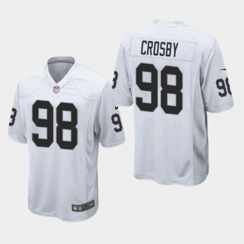 Men's Oakland Raiders #98 Maxx Crosby Game Jersey - White