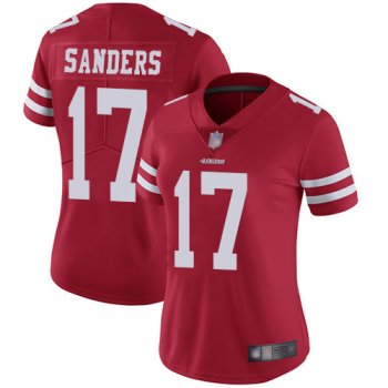 Women's San Francisco 49ers #17 Emmanuel Sanders Red Team Color Stitched Football Vapor Untouchable Limited Jersey