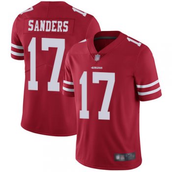 Men's San Francisco 49ers #17 Emmanuel Sanders Red Team Color Stitched Football Vapor Untouchable Limited Jersey