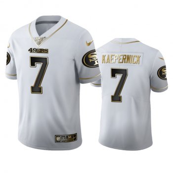 Colin Kaepernick 49ers White 100th Season Golden Edition Jersey