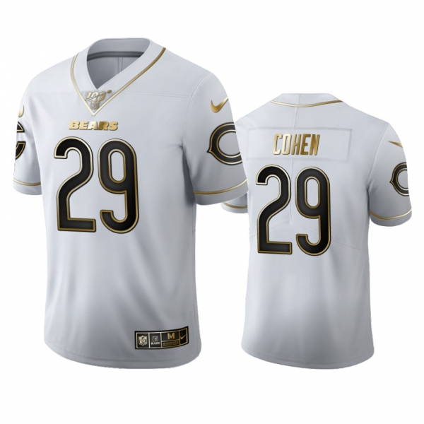 Tarik Cohen Bears White 100th Season Golden Edition Jersey