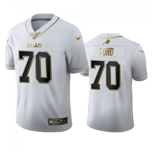 Cody Ford Bills White 100th Season Golden Edition Jersey