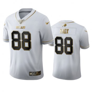 Dawson Knox Bills White 100th Season Golden Edition Jersey