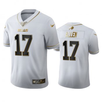 Josh Allen Bills White 100th Season Golden Edition Jersey