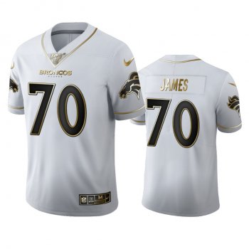 Ja'Wuan James Broncos White 100th Season Golden Edition Jersey