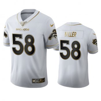 Von Miller Broncos White 100th Season Golden Edition Jersey