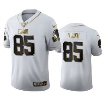 David Njoku Browns White 100th Season Golden Edition Jersey