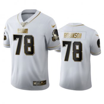 Greg Robinson Browns White 100th Season Golden Edition Jersey