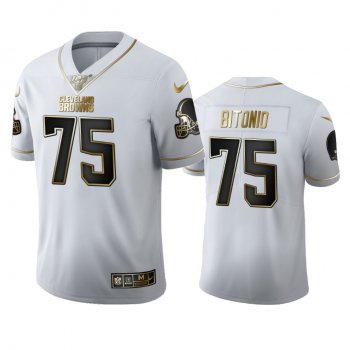 Joel Bitonio Browns White 100th Season Golden Edition Jersey