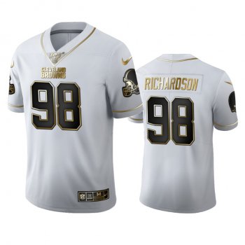 Sheldon Richardson Browns White 100th Season Golden Edition Jersey