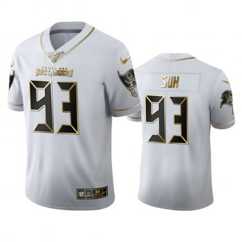 Ndamukong Suh Buccaneers White 100th Season Golden Edition Jersey