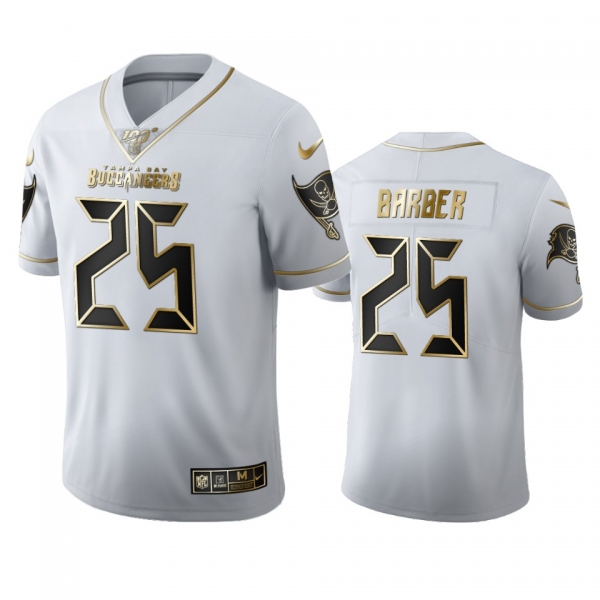 Peyton Barber Buccaneers White 100th Season Golden Edition Jersey